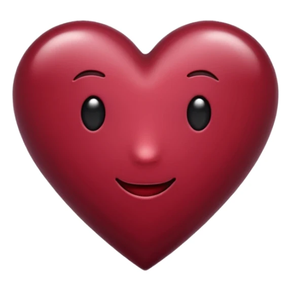 Emoji coeur comme les emojis des sms en bordeaux  sticker