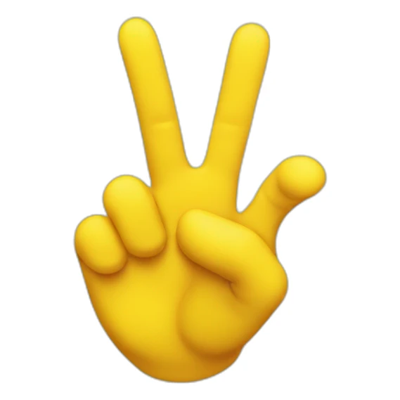 Crossing fingers on yellow smiling face sticker