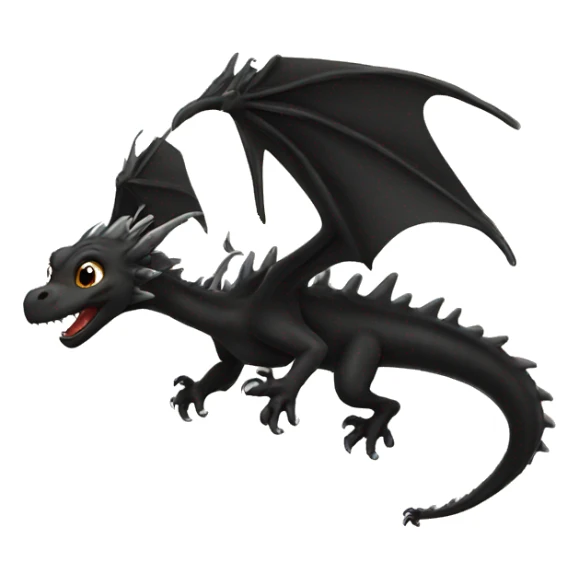 black dragons flying out of book sticker