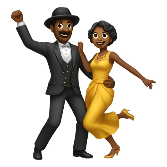 Pareja bailando en la época renacentista  sticker