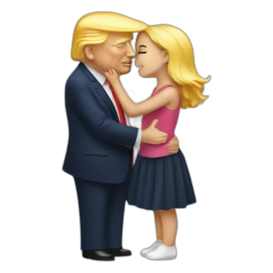 trump kissing his daughter, positivity, inclusiveness sticker