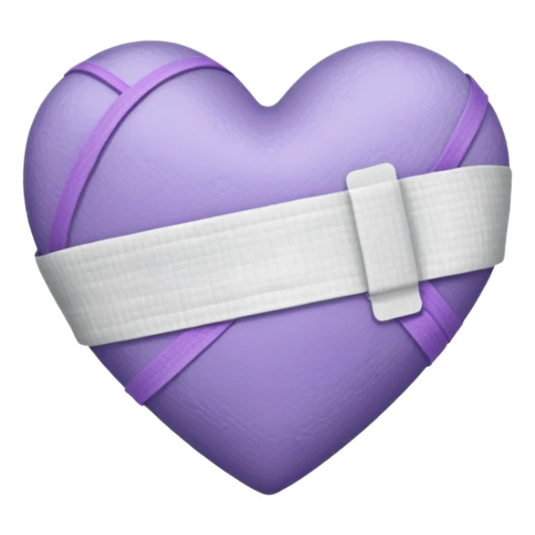 Heart Heart bandaged with subtle purple colour sticker