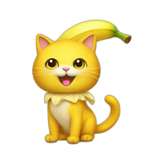 Cat Wearing A Banana Costume sticker