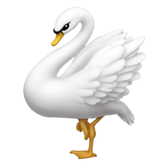 Has un emoji de un cisne rosa sticker