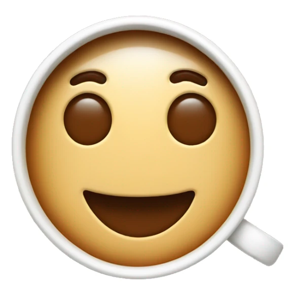 top down view of coffe smiling emoji inside brew sticker