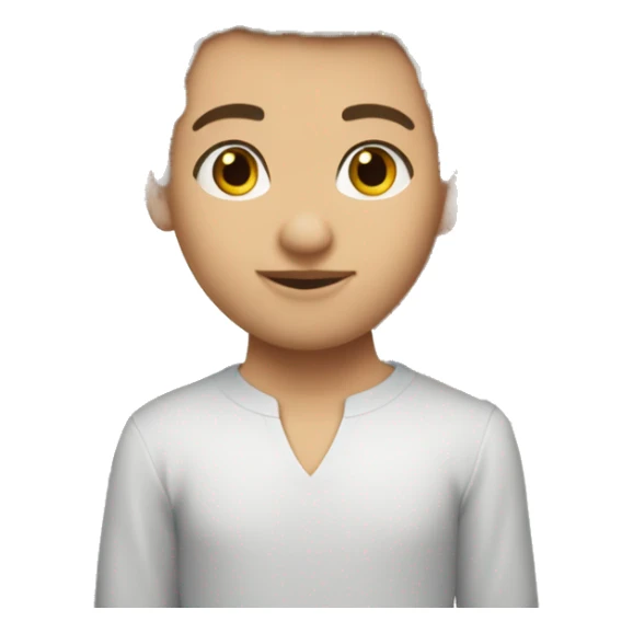 low taper curl hair, white skintone, middle eastern sticker