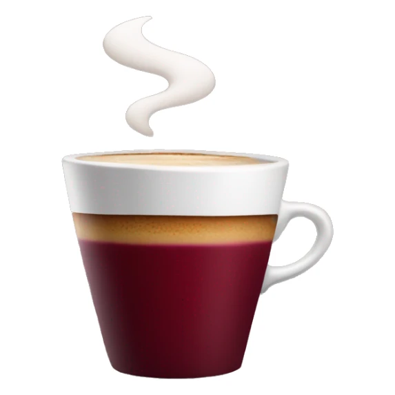 hot burgundy cup of coffee sticker