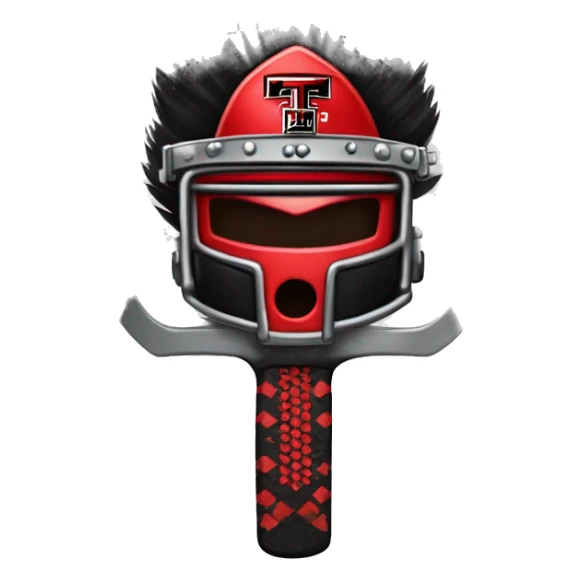 Texas-tech-red-raiders Caucasian tattooed  battle helmet Mohawk machete  sticker