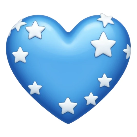 can you generate a blue heart with stars sticker