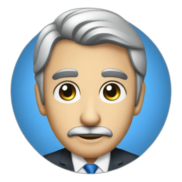 empresario rubio con ojos azules delgado sticker