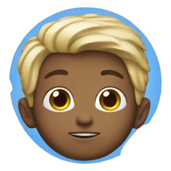 Emoji sticker azul sticker