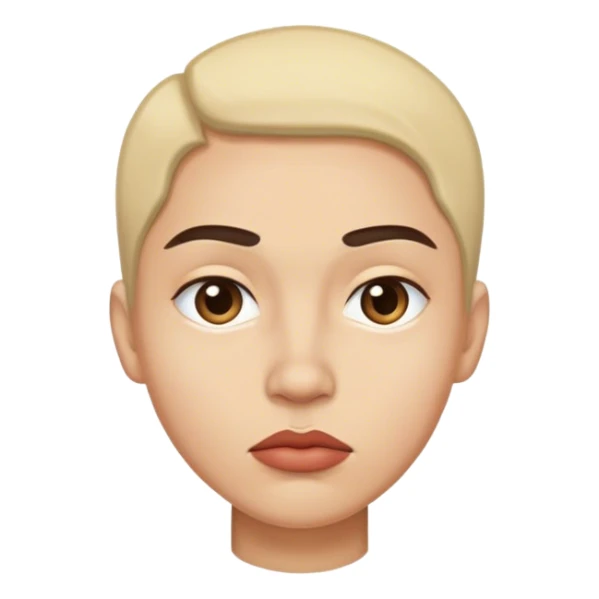  One eyebrow raised, lips pursed, slight side-eye as if investigating a crime. sticker