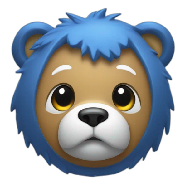 ours bleu qui fait du gaming sticker