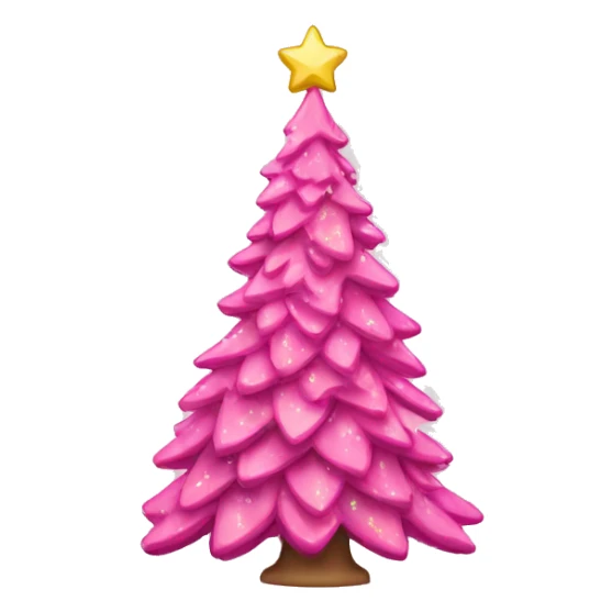 pink Christmas tree sticker