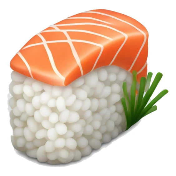clean easy Sushi with salmon and outline of white use hight qualty colors sticker