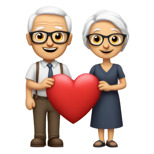 nerd Grandparents in Day St Valentines with laptops sticker