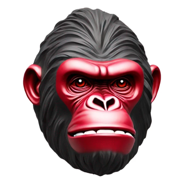 Richard Orlinski red gorilla sculpture of Richard Orlinski sticker