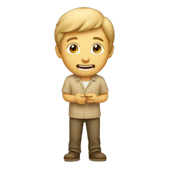 homme tout beige qui chante avec un micro sticker