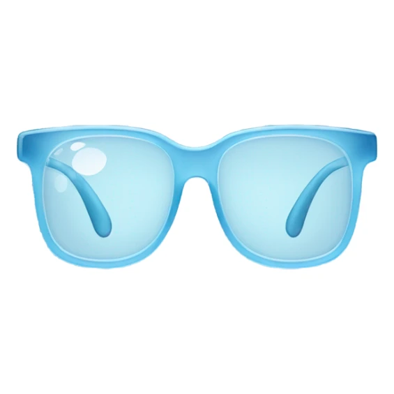 Cristal glasses with fine light blue frame sticker