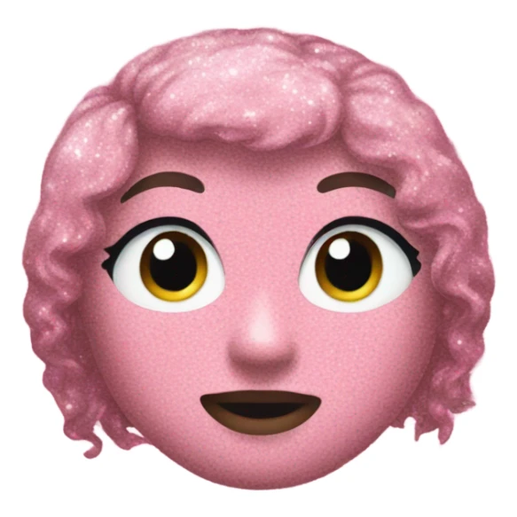 pink glitter sticker