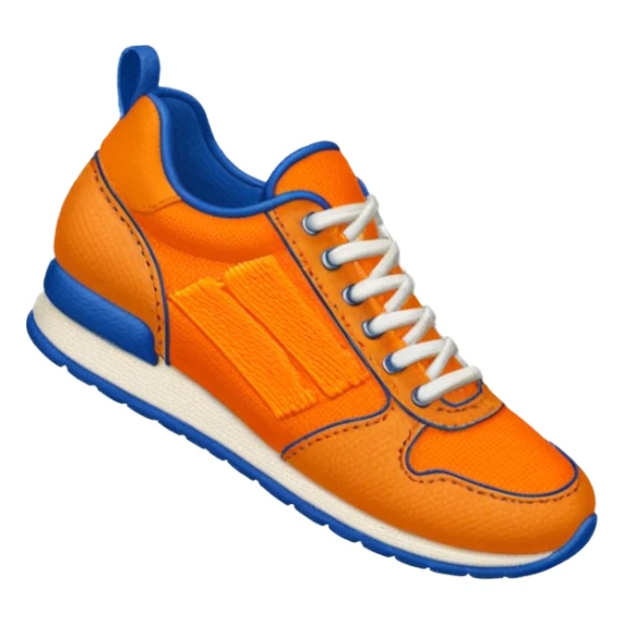 An embroidered patch showing the words "GO ONE MORE" and an orange runner's shoe sticker