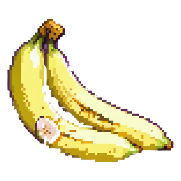 peeled yellow banana with peel partially open sticker