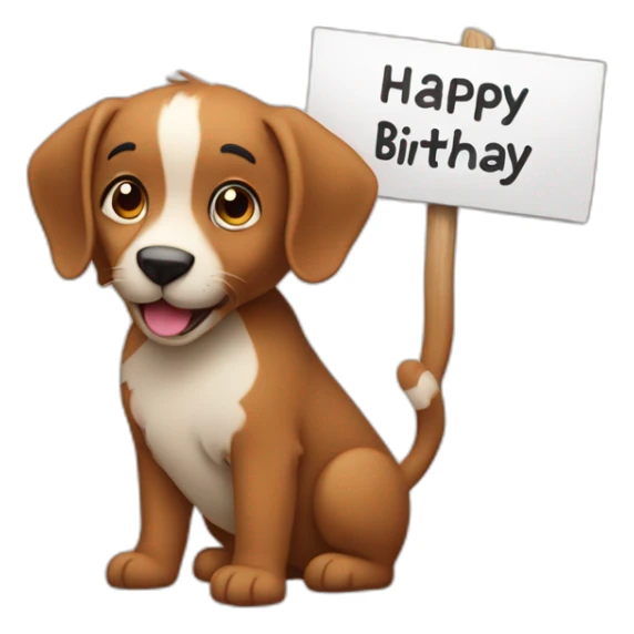 Any animal holding a sign that has “Happy Birthday Priya” sticker