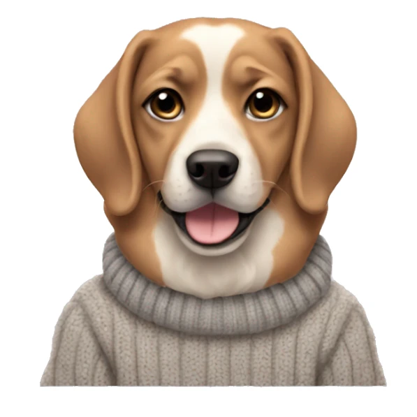 aesthetic dog wearing sweater sticker