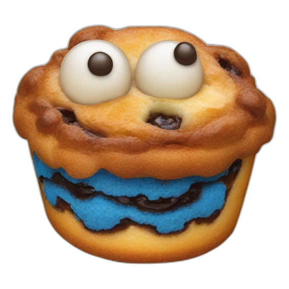 Cookie monster earing pastel de nata sticker
