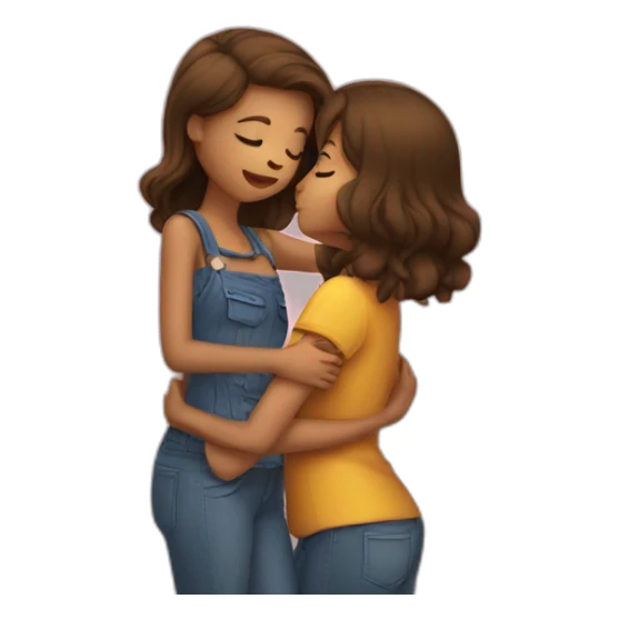 Girl kiss girl sticker