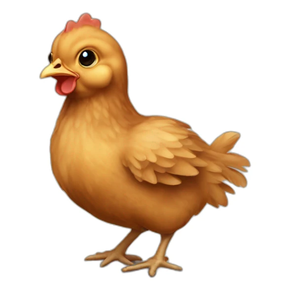 brown color baby chicken sticker