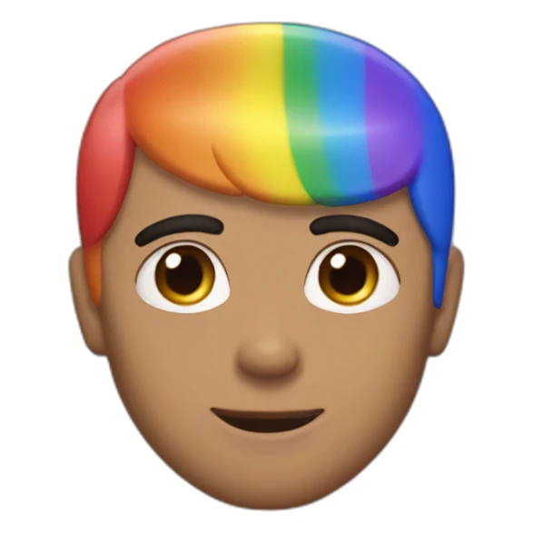 gay pride version of heart eyes emoi sticker