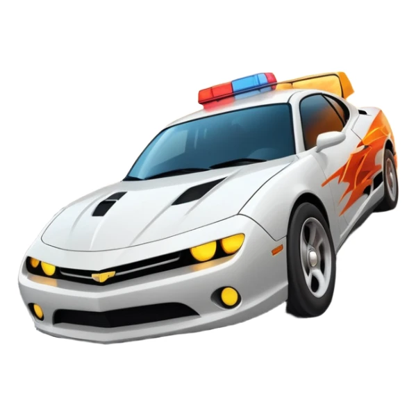 An icon showing an action-packed scene with a character driving a fast car through a bustling city, inspired by GTA 4. The design features dynamic movement, with explosions and chaos in the background, symbolizing high-speed chases and intense action. Transparent background. sticker
