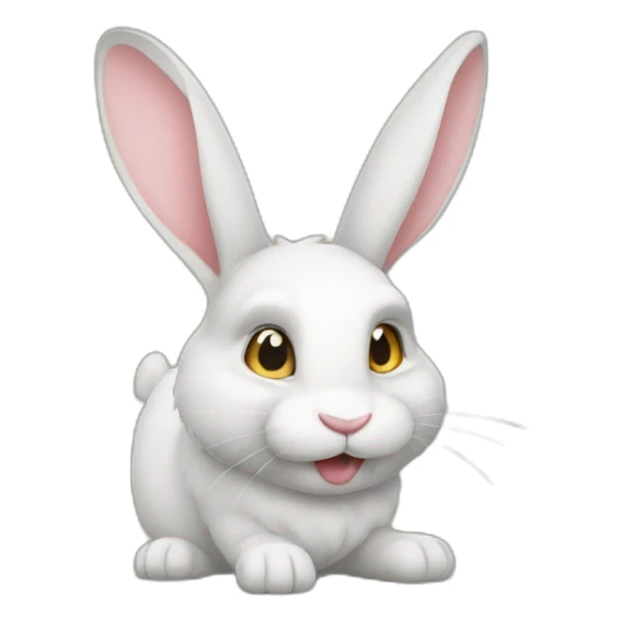 Lapin qui se fait manger sticker