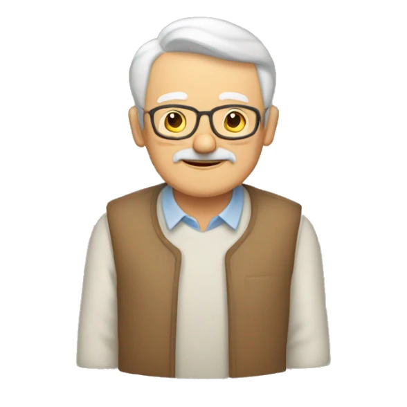 abuelo y abuela, hombre canoso y mujer rubia sticker