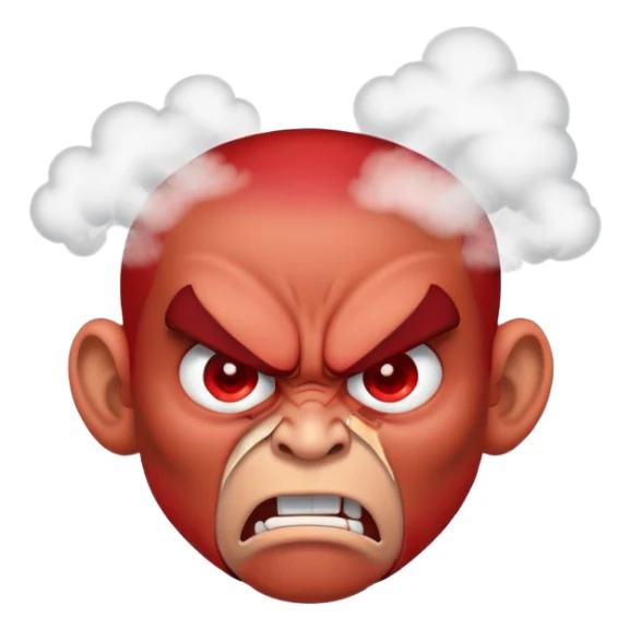 Angry with steam coming out of the ears sticker