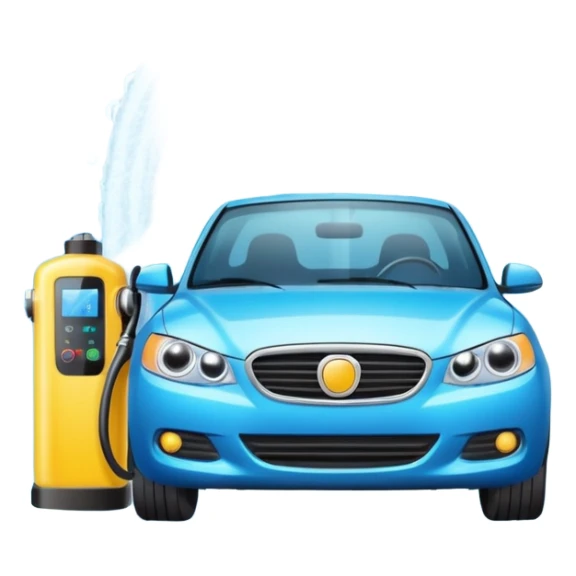 car wash with automatic car wash machine and car sticker