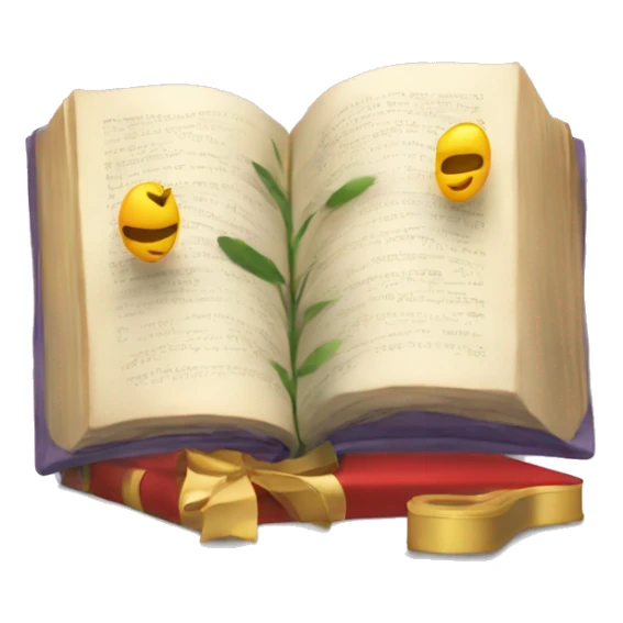 New Year's Garlande and book sticker