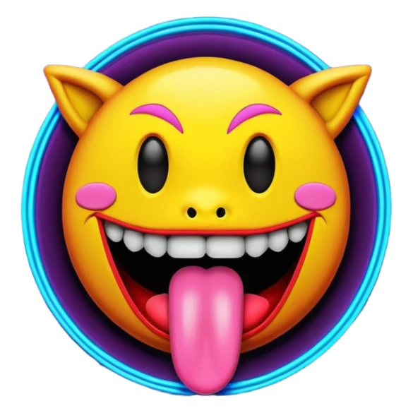 Neon sign saying GET THAT TOUNGE READY YA BASTARD sticker