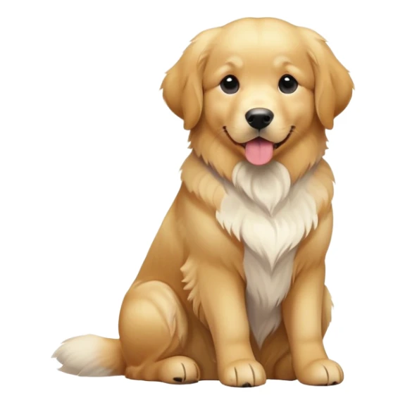 White golden retriever sitting sticker
