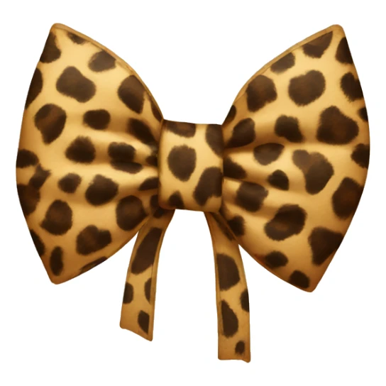 Leopard bow sticker