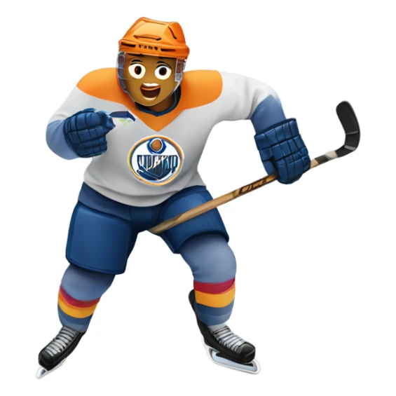 Hockey player goal celebration sticker