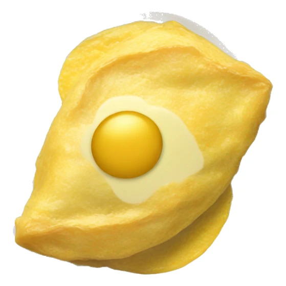 realistic French omelette on a plate sticker