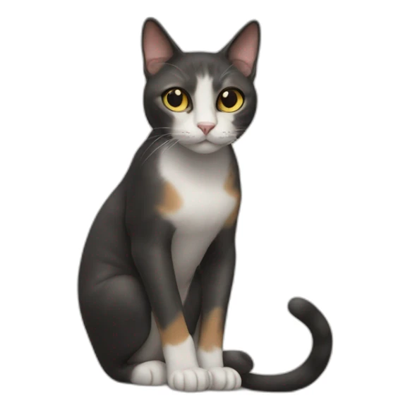 a cat on the legs of a human sticker