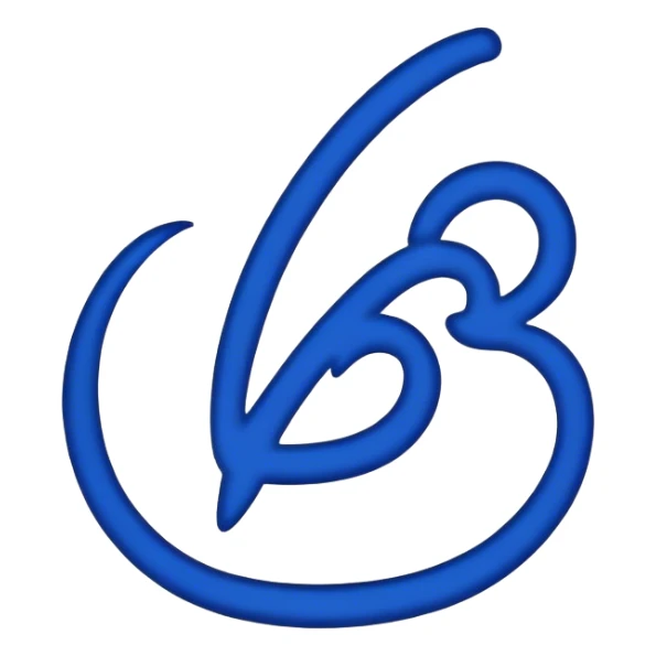 dark blue writing sticker