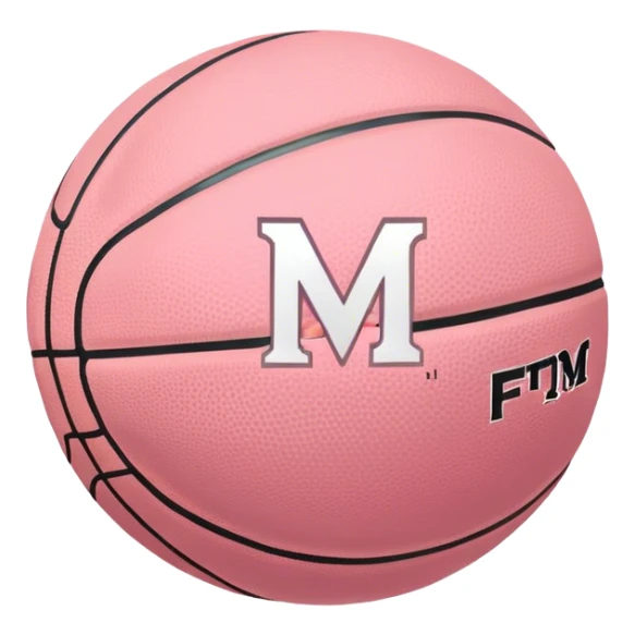 light pink basketball with m on it sticker