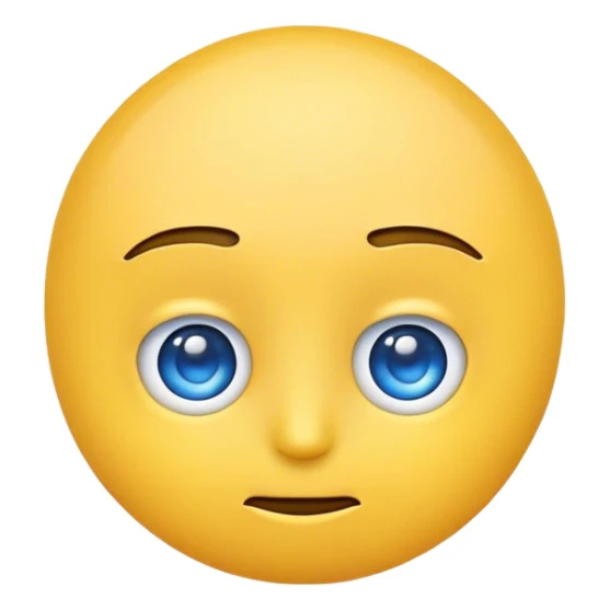 yellow emoji side eyeing with blue eyes sticker