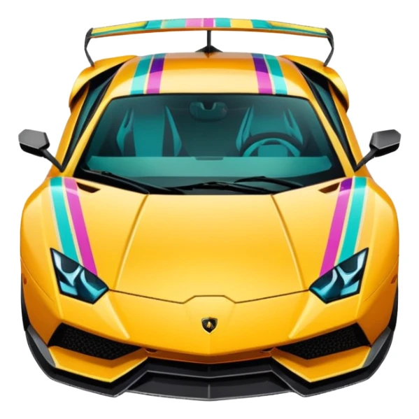 A retro sticker of a Lamborghini Sian sticker
