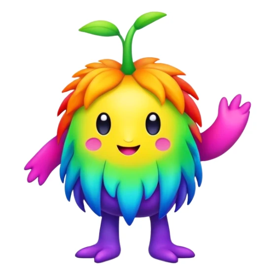 Colorful Colors Vibrant Colors Flying Fakémon-Pokémon-Creature Full Body sticker