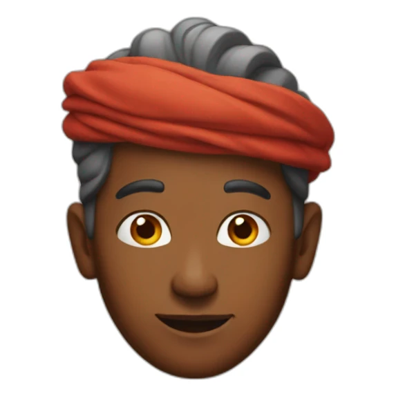 A genie with a red skin color. sticker